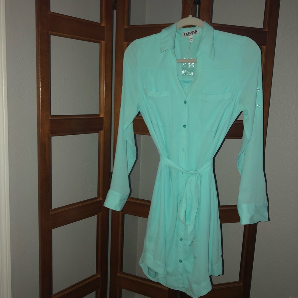 Express Aqua Blue Dress